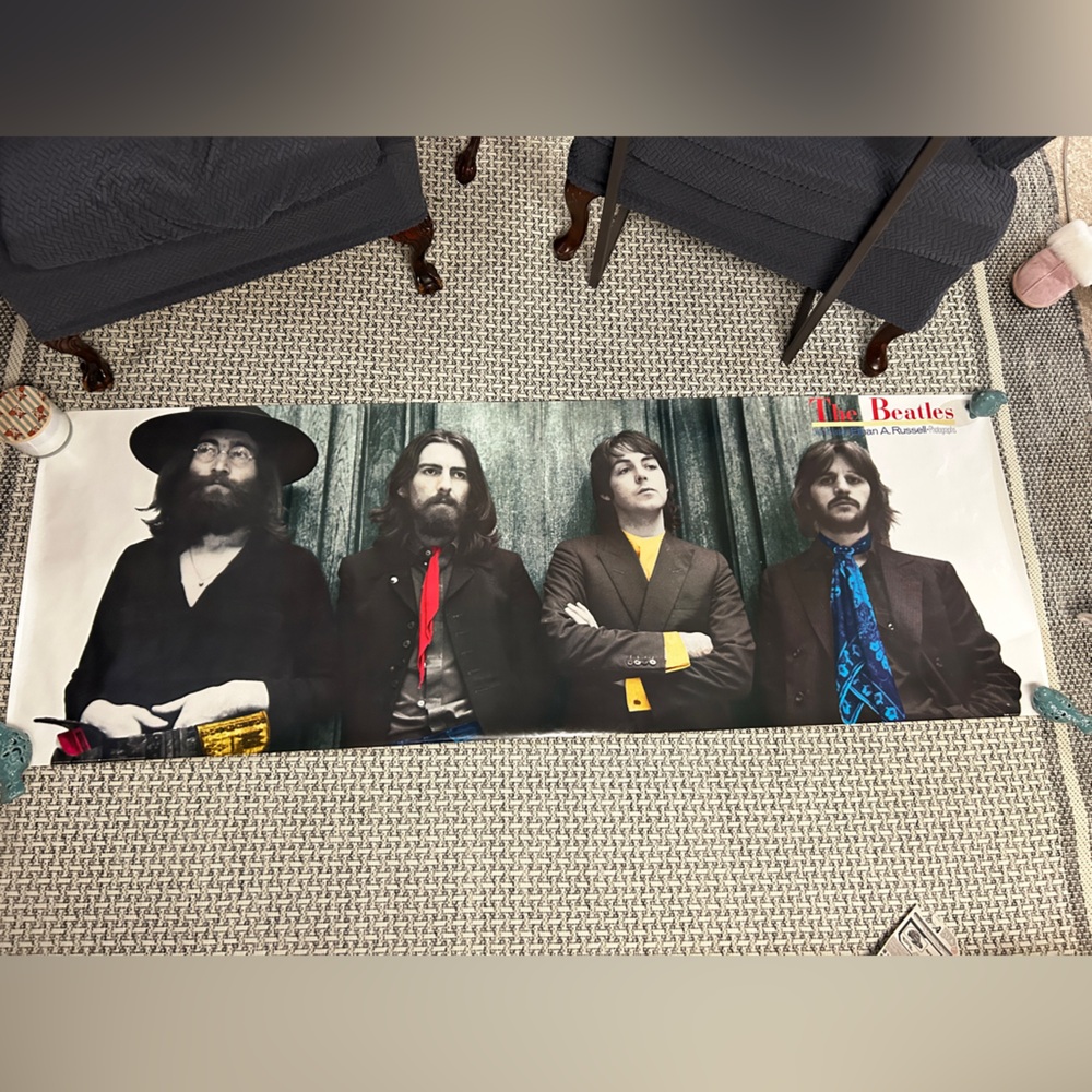 The Beatles Vintage Poster Ethan A. Russell Mr. Fantasy In Wrapper 26” x 74”